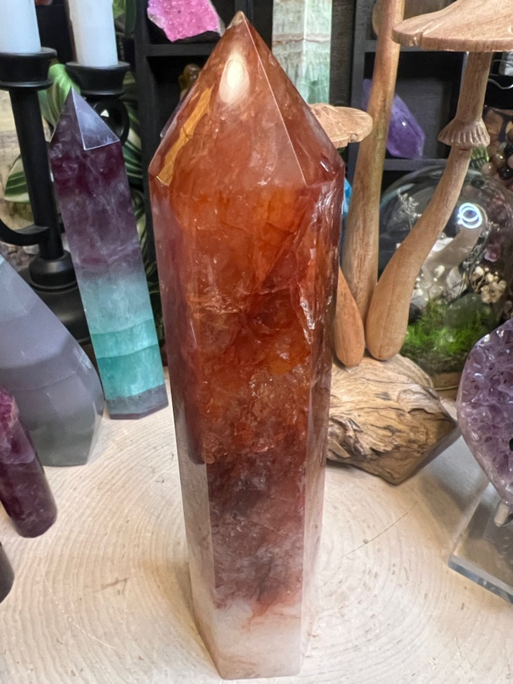 Hematoid (fire) quartz tower